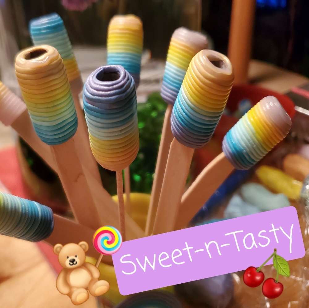 Rainbow Dreadlock Beads, set of 3 beads